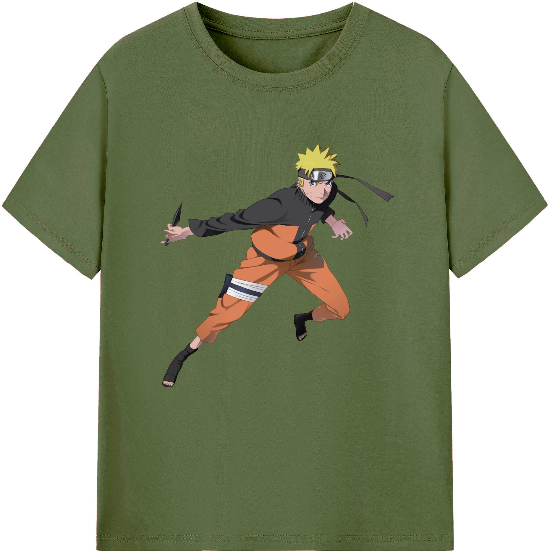 （画像用） NARUTO -ナルト- うずまき ナルト Uzumaki Naruto 綿100％半袖Tシャツ（フロントプリント）